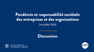 Pandémie et responsabilité sociétale des entreprises et des organisations