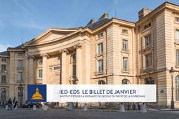 IED-EDS, le billet de janvier