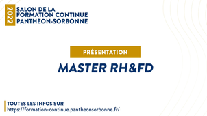 Présentation du master 2 Ressources humaines & formation digitale (RH&FD) | Salon de la formation continue 2022