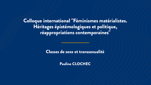 Classes de sexe et transsexualité