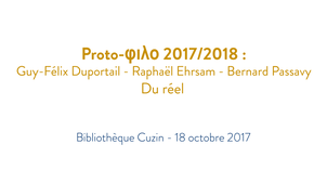 Du Réel - Guy-Félix Duportail