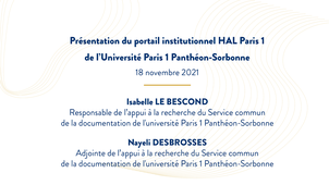 Rendre visible la production de son laboratoire dans le portail institutionnel HAL Paris 1