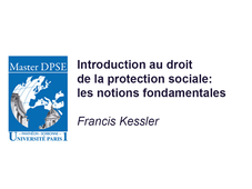 Introduction au droit de la protection sociale: les notions fondamentales