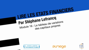 Lire les états financiers - Le tableau de variation des capitaux propres