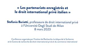 Les partenaires enregistrés et le droit international privé italien