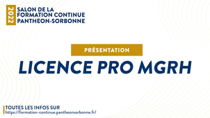 Présentation de la licence professionnelle Métiers de la GRH | Salon de la formation continue 2022