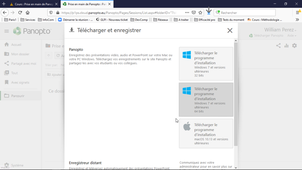 Panopto - installation de l'enregistreur (version 64 bits Windows 10)