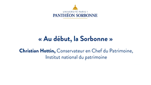 2. Au début, la Sorbonne