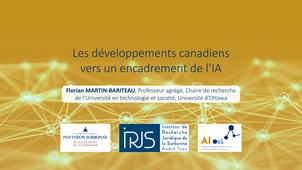 (3/5) Les développements canadiens vers un encadrement de l'IA