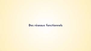 3.1. Des réseaux fonctionnels