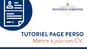 Comment déposer ou mettre à jour son CV sur sa page perso de l'université ?