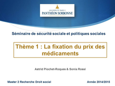 La fixation du prix des médicaments