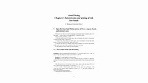 Asset pricing - Chapter 4 part 1