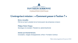 L’entreprise à mission : « Comment passer à l’action ? »