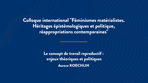 Le concept de travail reproductif : enjeux théoriques et politiques