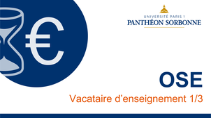 OSE Vacataire d'enseignement 1/3
