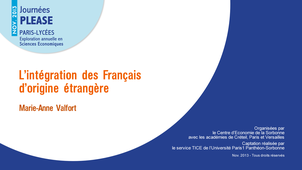 L'intégration des Français d'origine étrangère