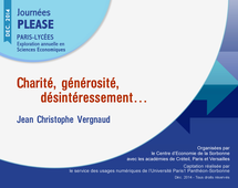 Charité, générosité, désintéressement…