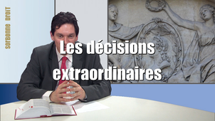 5.4. Les décisions extraordinaires